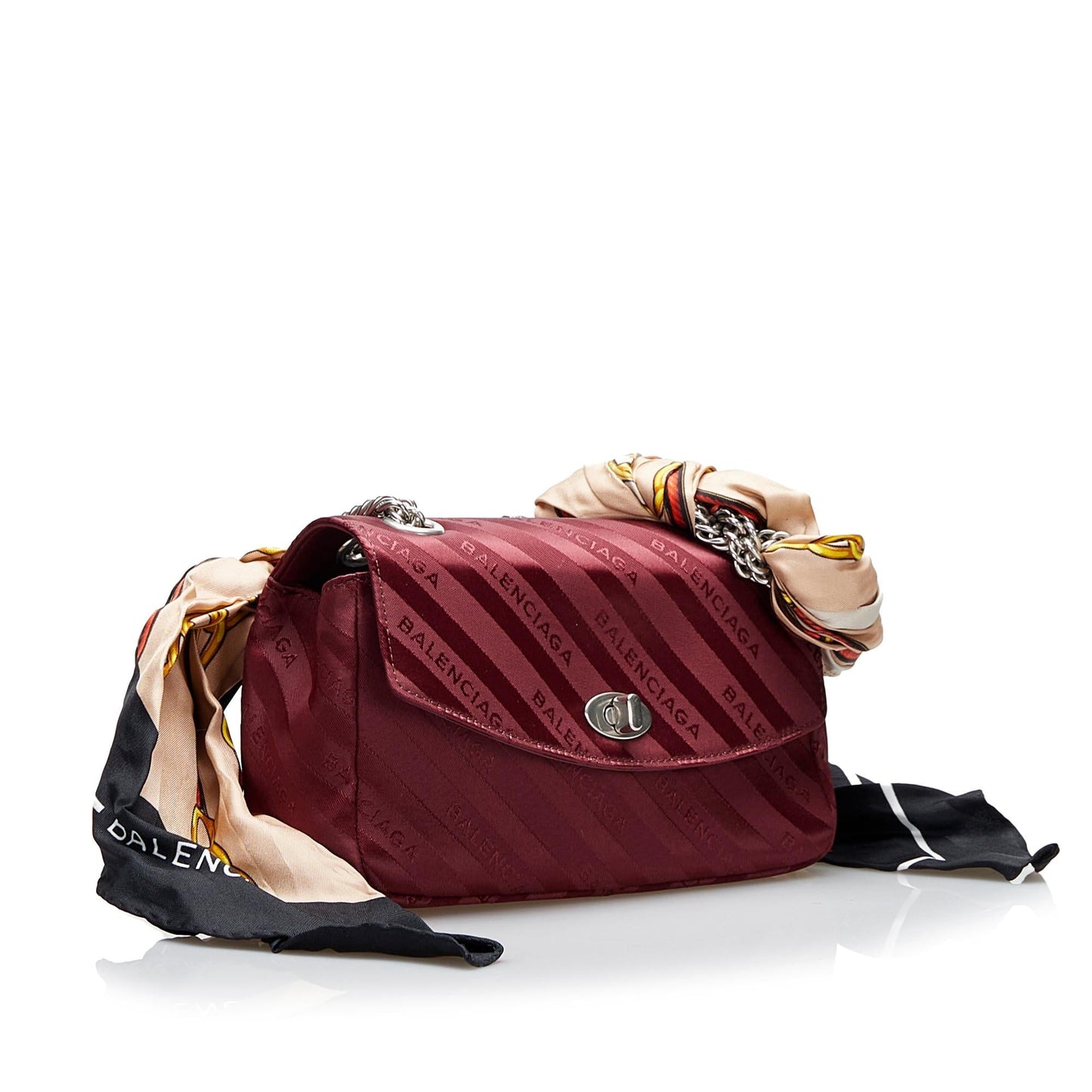 Luxury Balenciaga Satin Lock Round S (SHG-37476)