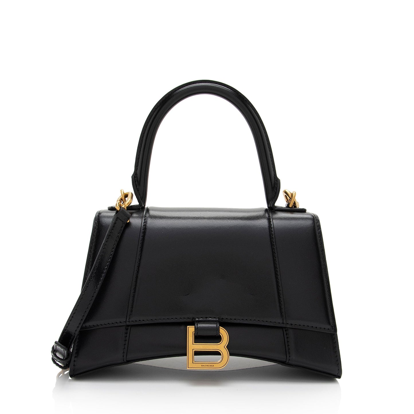 Luxury Balenciaga Shiny Calfskin Hourglass Small Top Handle (SHF-9h44a6)