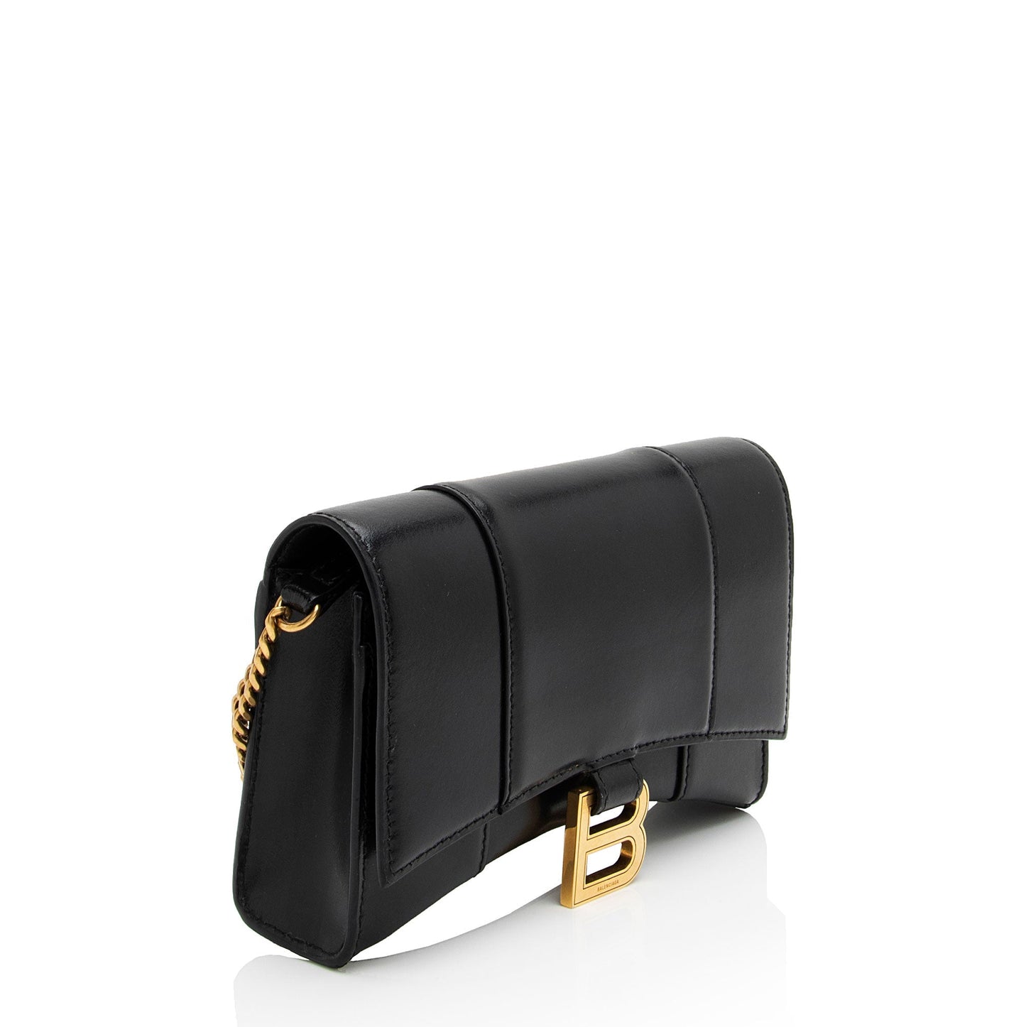 Luxury Balenciaga Shiny Calfskin Hourglass Wallet on Chain Bag (SHF-PW1B0p)