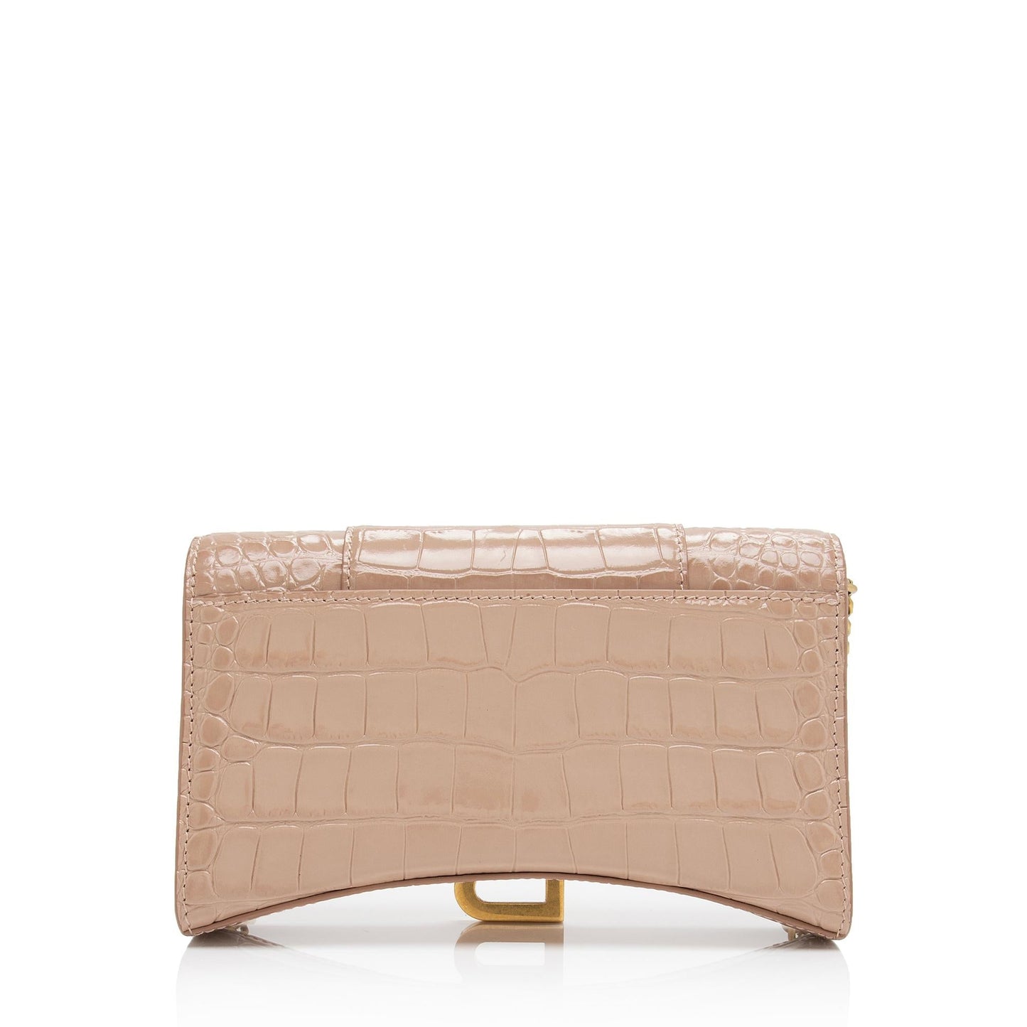 Luxury Balenciaga Shiny Croc Embossed Calfskin Hourglass Chain Bag (SHF-ZdcMW4)
