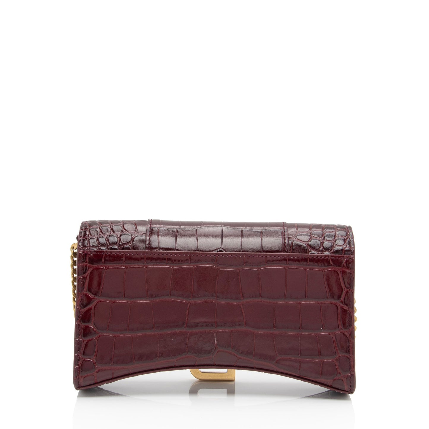Luxury Balenciaga Shiny Croc Embossed Calfskin Hourglass Chain Bag (SHF-8zNGYk)
