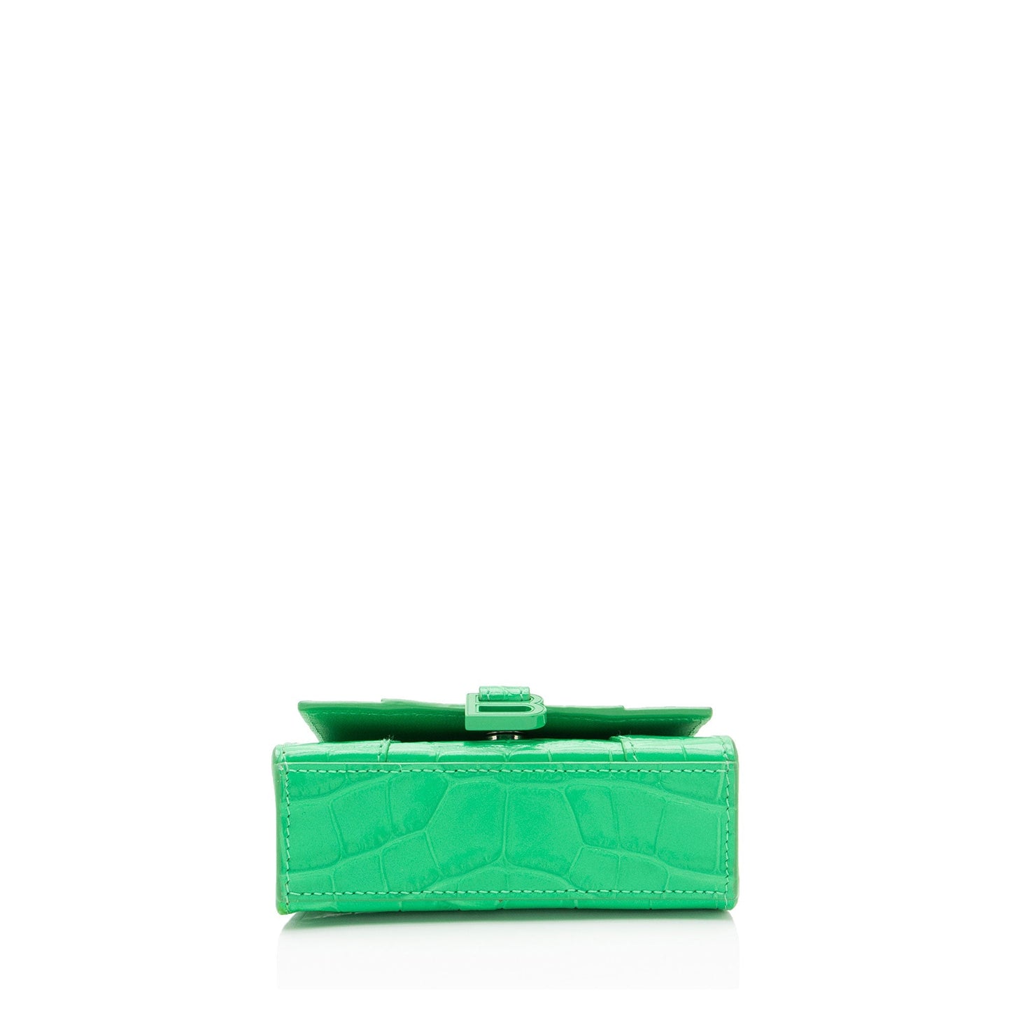Luxury Balenciaga Shiny Croc Embossed Calfskin Hourglass Super Nano Top Handle (SHF-c6OAtN)