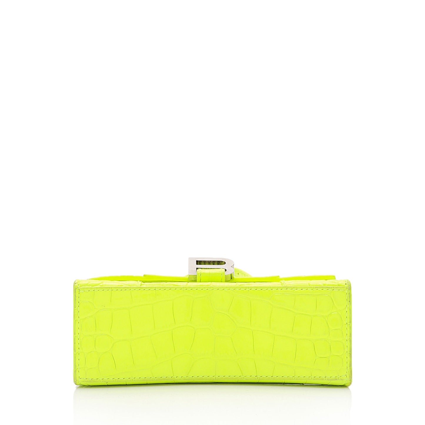 Luxury Balenciaga Shiny Croc Embossed Calfskin Hourglass XS Top Handle (SHF-vSVXrb)