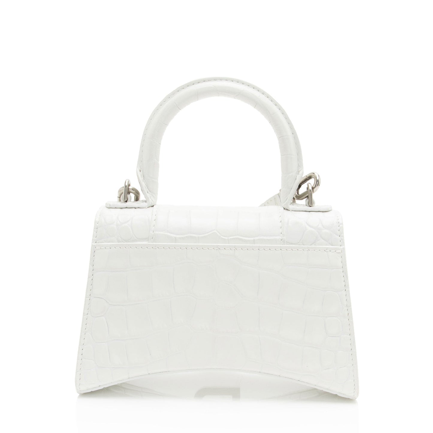 Luxury Balenciaga Shiny Croc Embossed Calfskin Hourglass XS Top Handle (SHF-phP4Bs)