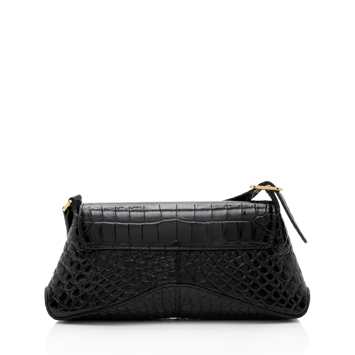 Luxury Balenciaga Shiny Croc Embossed Calfskin XX Small Flap Bag (SHF-HmNLTl)