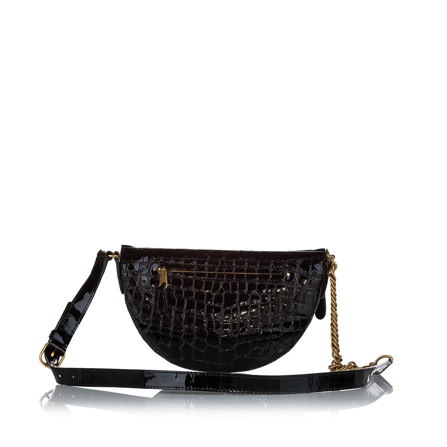 Luxury Balenciaga Souvenir Embossed Patent Leather Belt Bag (SHG-27024)