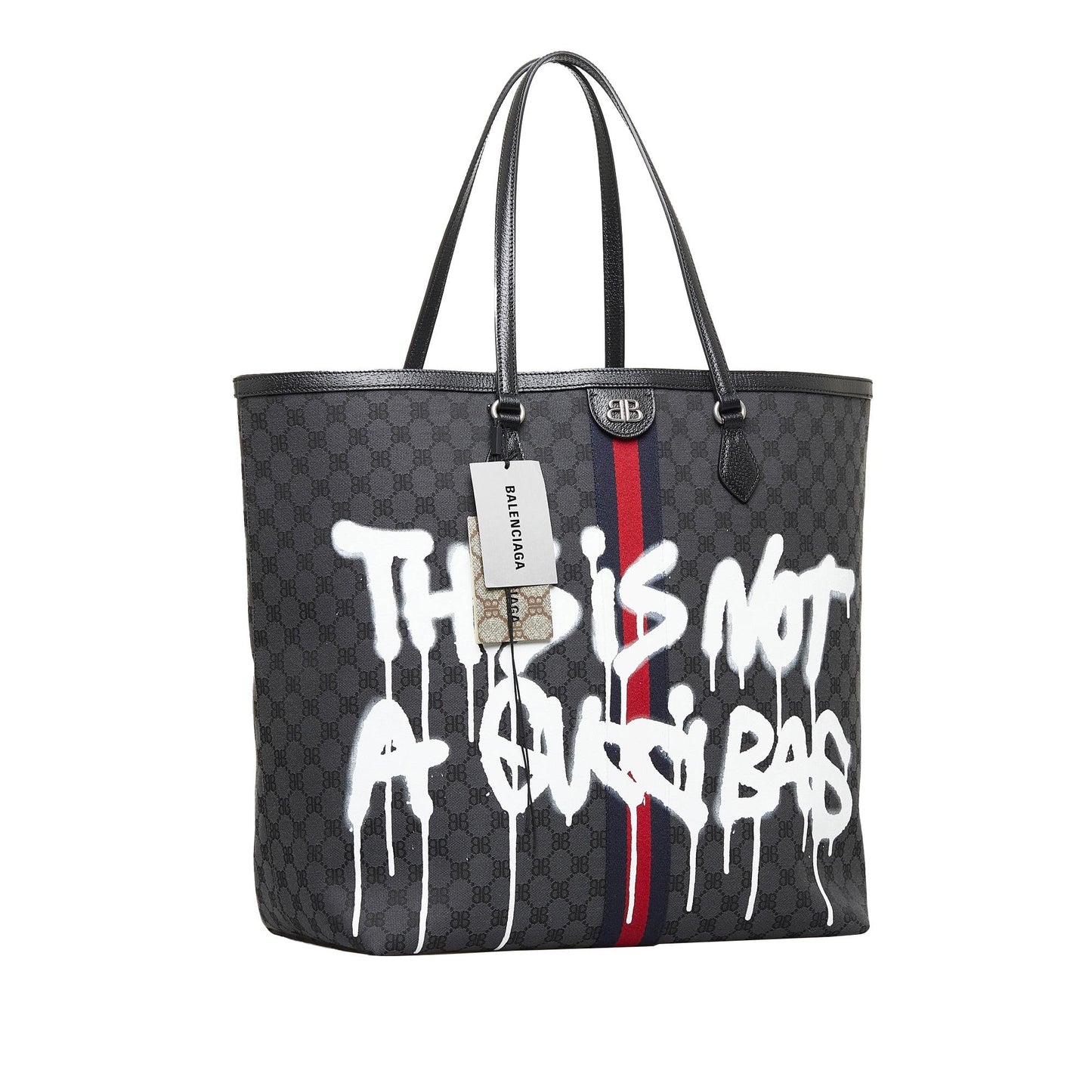 Luxury Balenciaga The Hacker Project Graffiti BB Supreme Tote (SHG-JqTi5J)