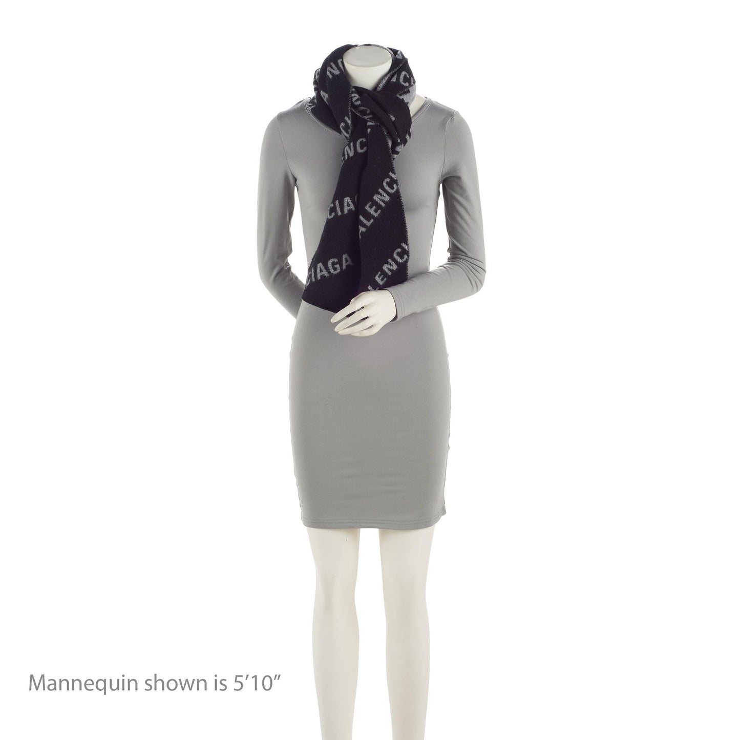 Luxury Balenciaga Wool Allover Logo Scarf (SHF-23945)