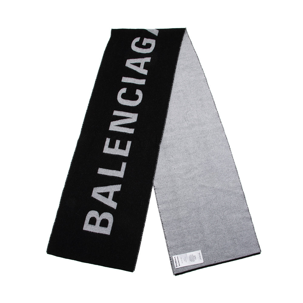 Luxury Balenciaga Wool Logo Macro Scarf (SHF-23033)