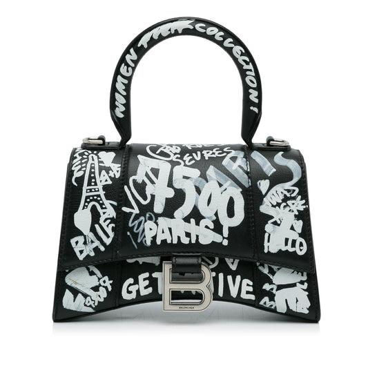 Luxury Balenciaga XS Hourglass Graffiti Satchel (SHG-heztyI)