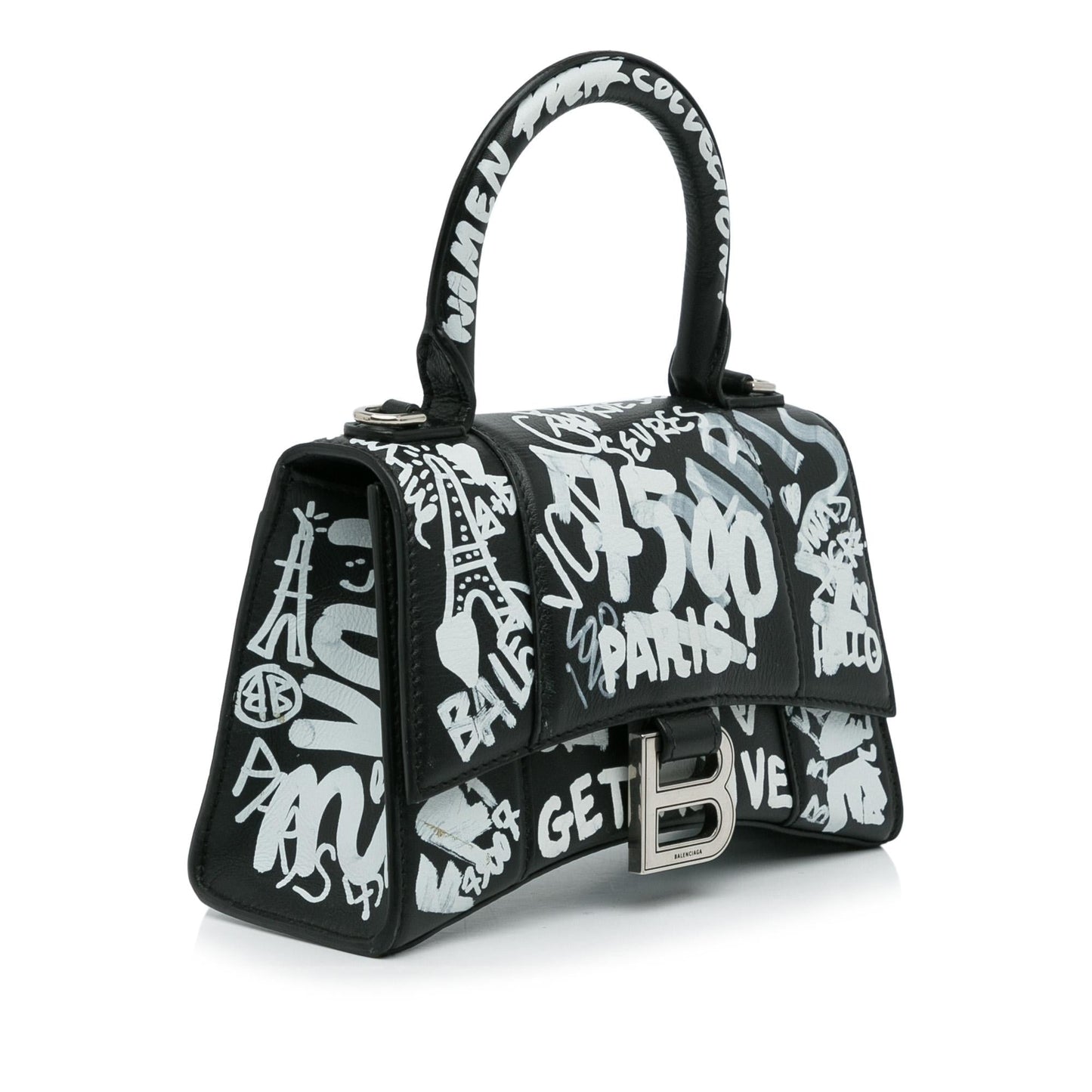 Luxury Balenciaga XS Hourglass Graffiti Satchel (SHG-heztyI)