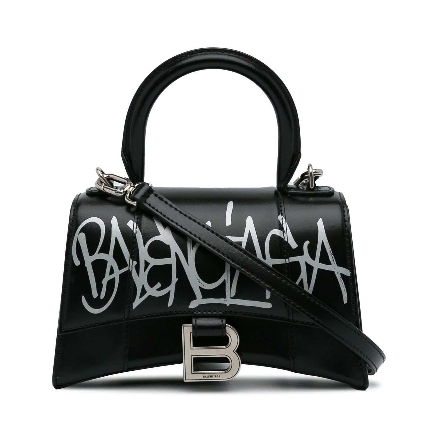 Luxury Balenciaga XS Hourglass Graffiti Top Handle Bag (SHG-Z3JD8X)