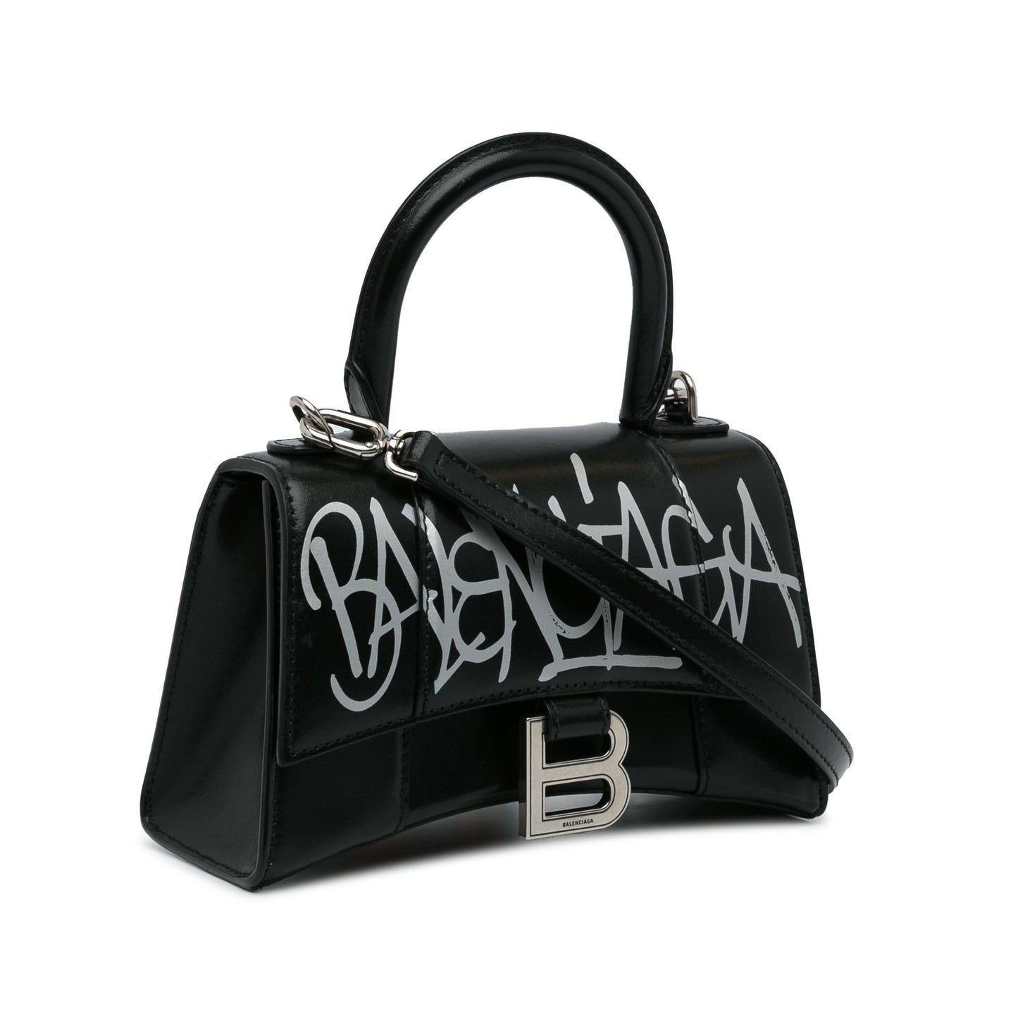 Luxury Balenciaga XS Hourglass Graffiti Top Handle Bag (SHG-Z3JD8X)