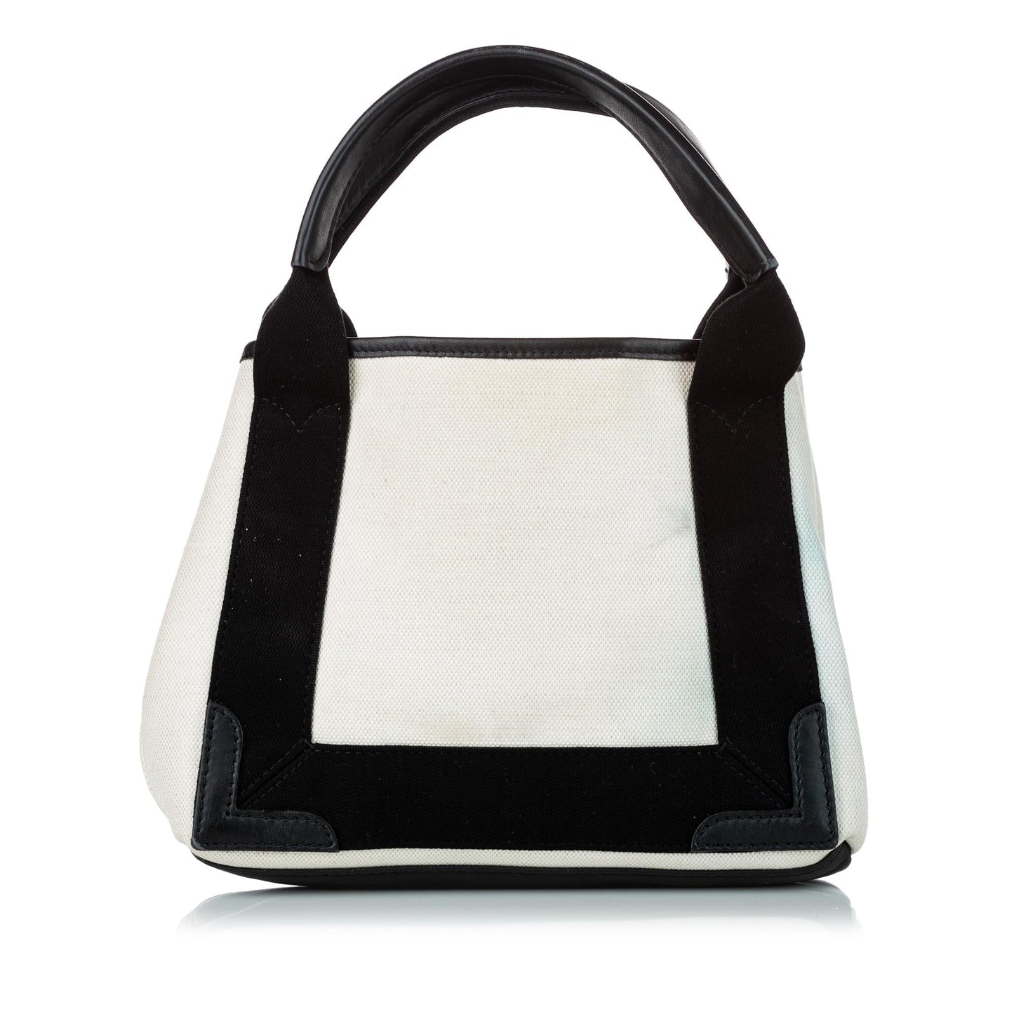 Luxury Balenciaga XS Navy Cabas Canvas Satchel (SHG-30718)