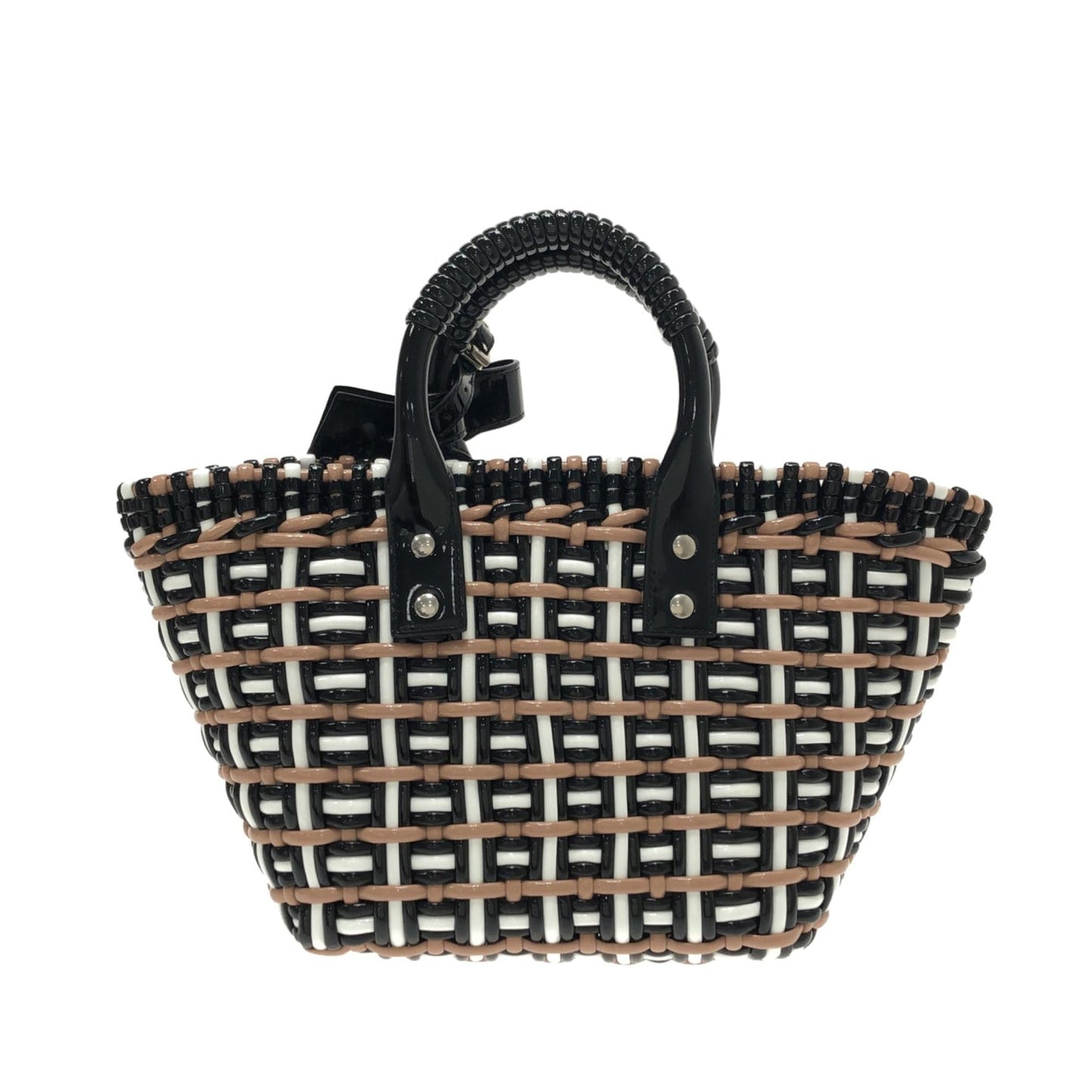 Luxury Balenciaga XS Woven Bistrot Panier Tote (SHG-RfSv64)