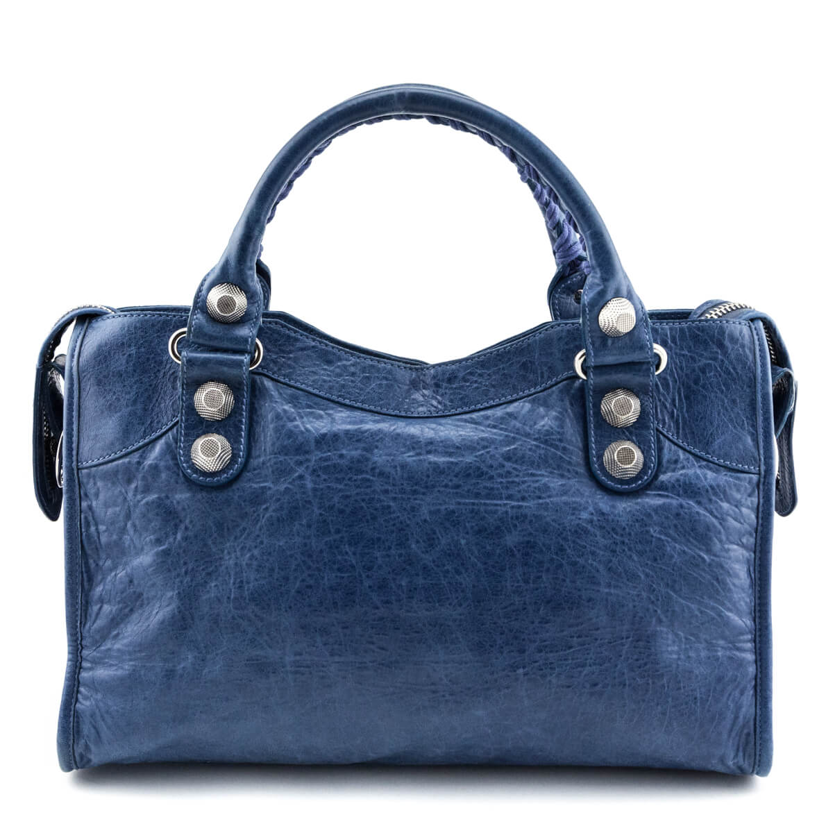 Luxury Balenciaga Ocean Goatskin Giant 21 Silver City Bag
