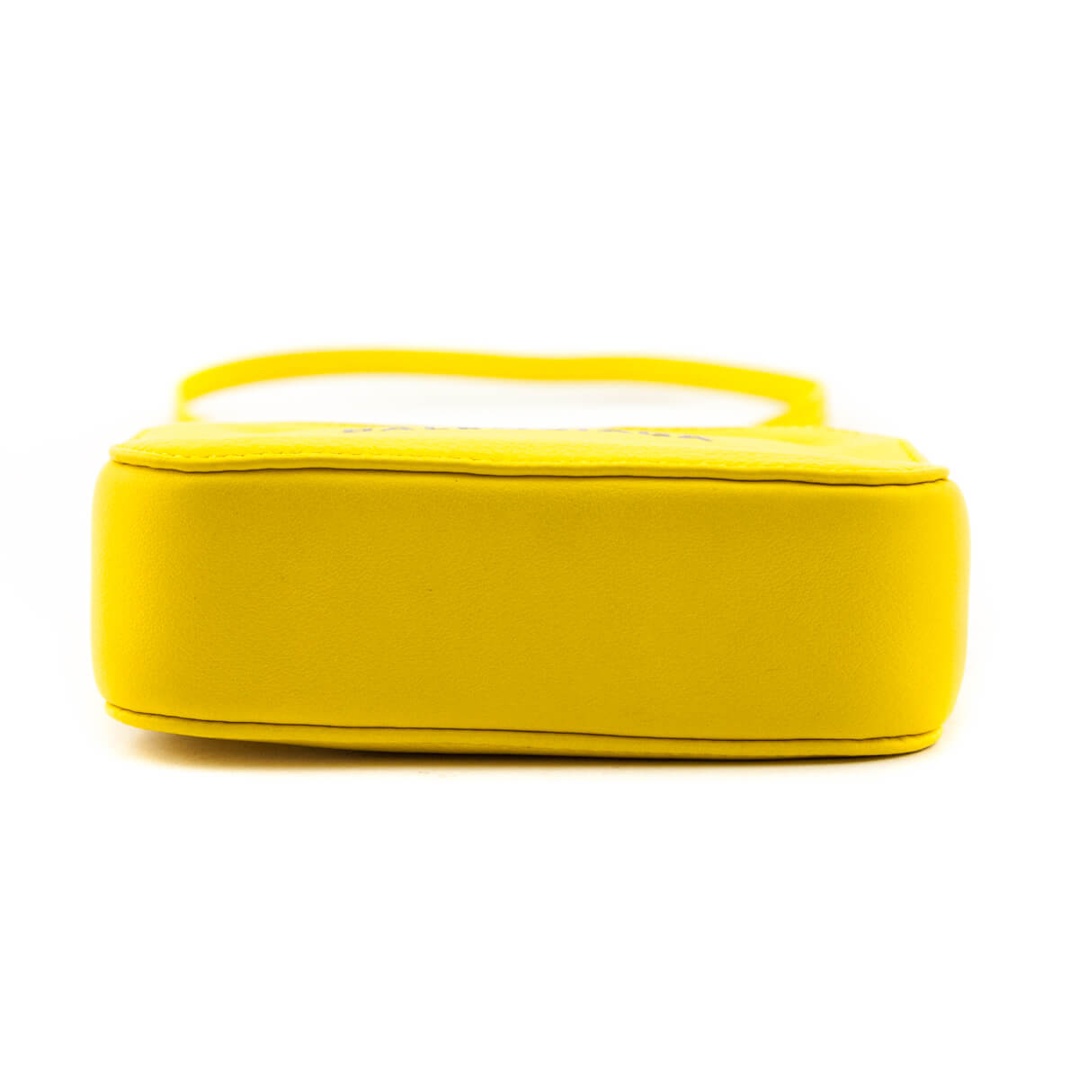 Luxury Balenciaga Yellow Calfskin Logo XS Everyday Camera Bag
