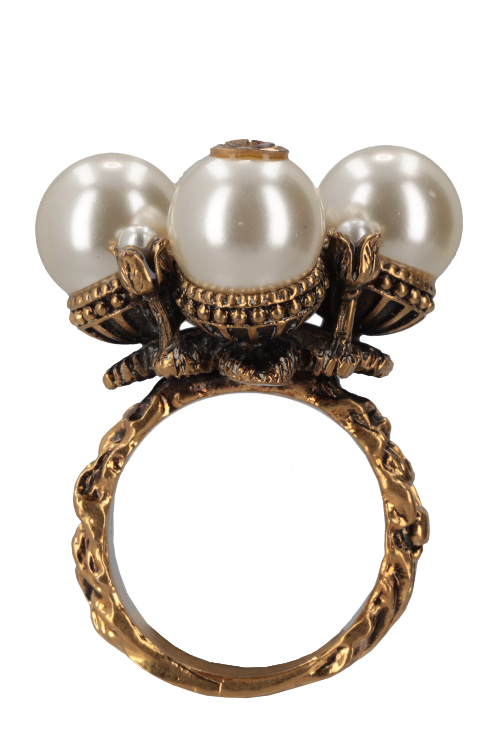 Luxury Gucci Trending 2025 Pearl Ring Gold