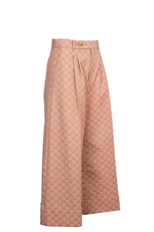 Luxury Gucci Trending 2025 GG Supreme Wide Leg Pants Pink