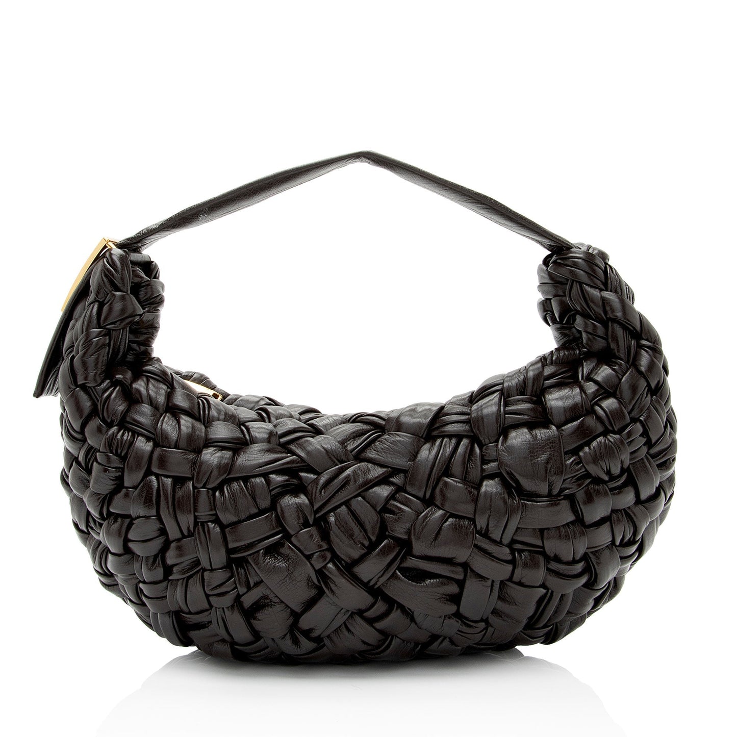 Luxury Bottega Veneta Foulard Intrecciato Banana Hobo (SHF-Uae3dd)