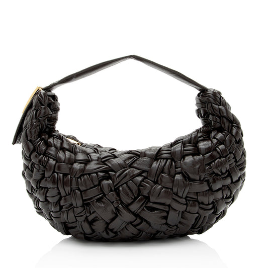 Luxury Bottega Veneta Foulard Intrecciato Banana Hobo (SHF-Uae3dd)