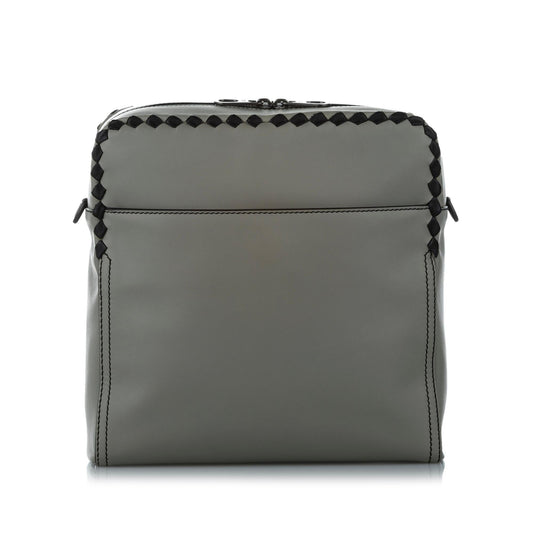 Luxury Bottega Veneta Intrecciato Checker Pilot Leather Crossbody Bag (SHG-24609)