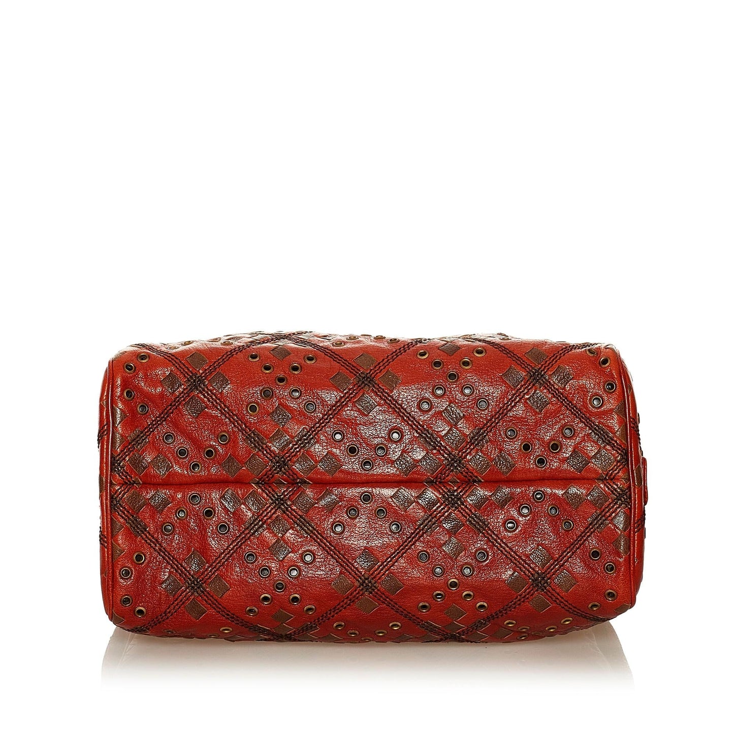 Luxury Bottega Veneta Intrecciato Grommet Leather Boston Bag (SHG-EVr6JH)