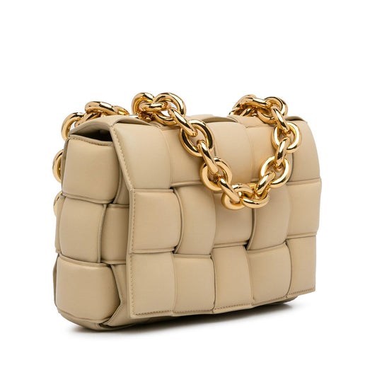 Luxury Bottega Veneta Intrecciato Lambskin Padded Chain Cassette (SHG-hg8jMi)