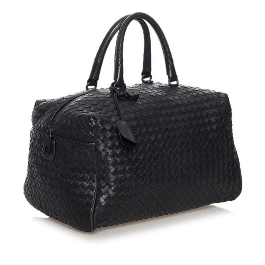 Luxury Bottega Veneta Intrecciato Leather Boston Bag (SHG-32408)