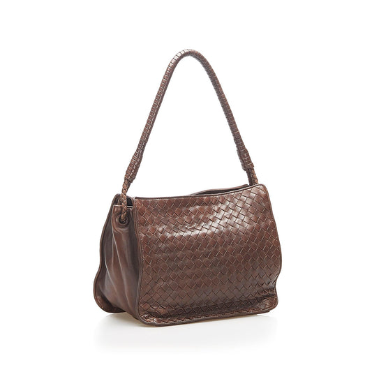 Luxury Bottega Veneta Intrecciato Leather Shoulder Bag (SHG-16999)