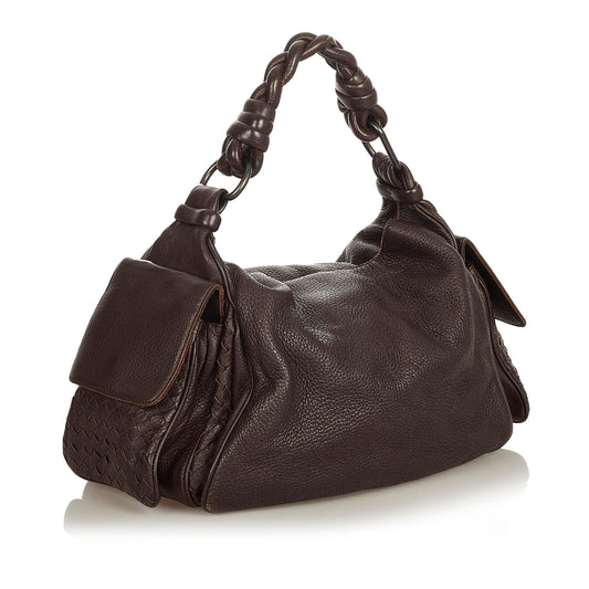 Luxury Bottega Veneta Intrecciato Leather Shoulder Bag (SHG-25775)