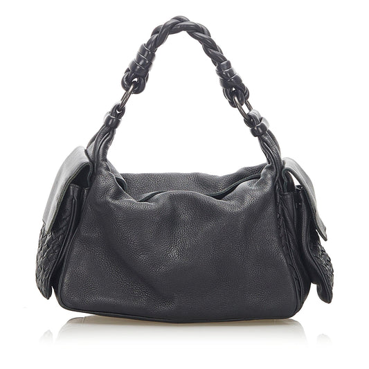 Luxury Bottega Veneta Intrecciato Leather Shoulder Bag (SHG-36583)
