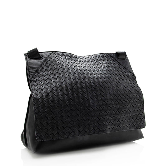 Luxury Bottega Veneta Intrecciato Nappa Messenger Bag - FINAL SALE (SHF-18356)