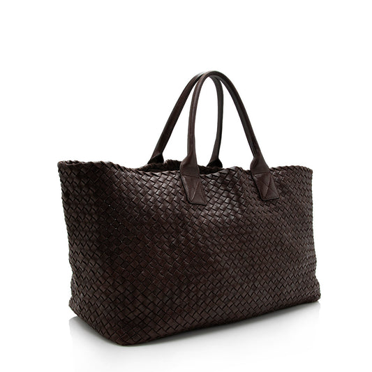 Luxury Bottega Veneta Intrecciato Nappa Cabat Tote (SHF-15605)
