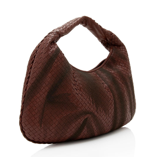 Luxury Bottega Veneta Intrecciato Nappa Leather Embroidered Large Hobo (SHF-5xctaM)