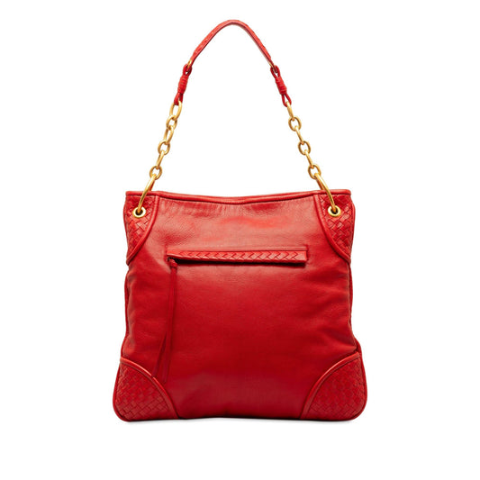 Luxury Bottega Veneta Intrecciato Trimmed Leather Shoulder Bag (SHG-3guURJ)