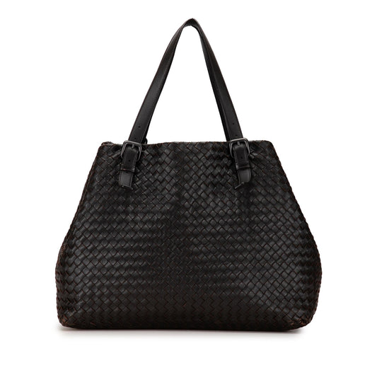 Luxury Bottega Veneta Large Intrecciato Cesta Tote Bag (SHG-8KBKHr)