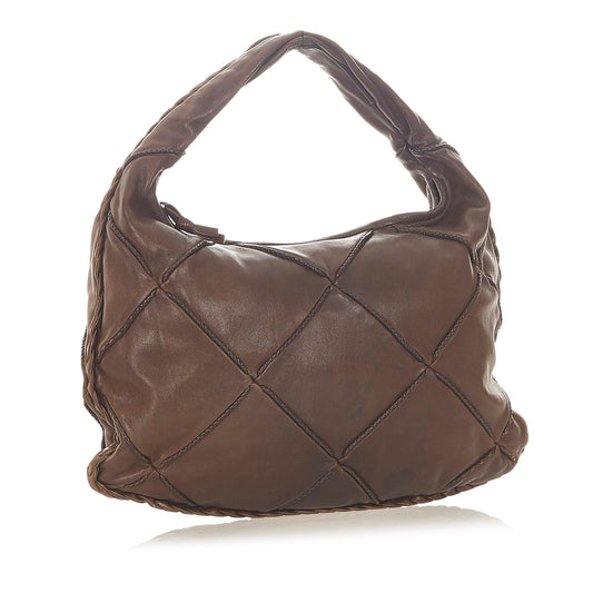 Luxury Bottega Veneta Leather Hobo Bag (SHG-20086)