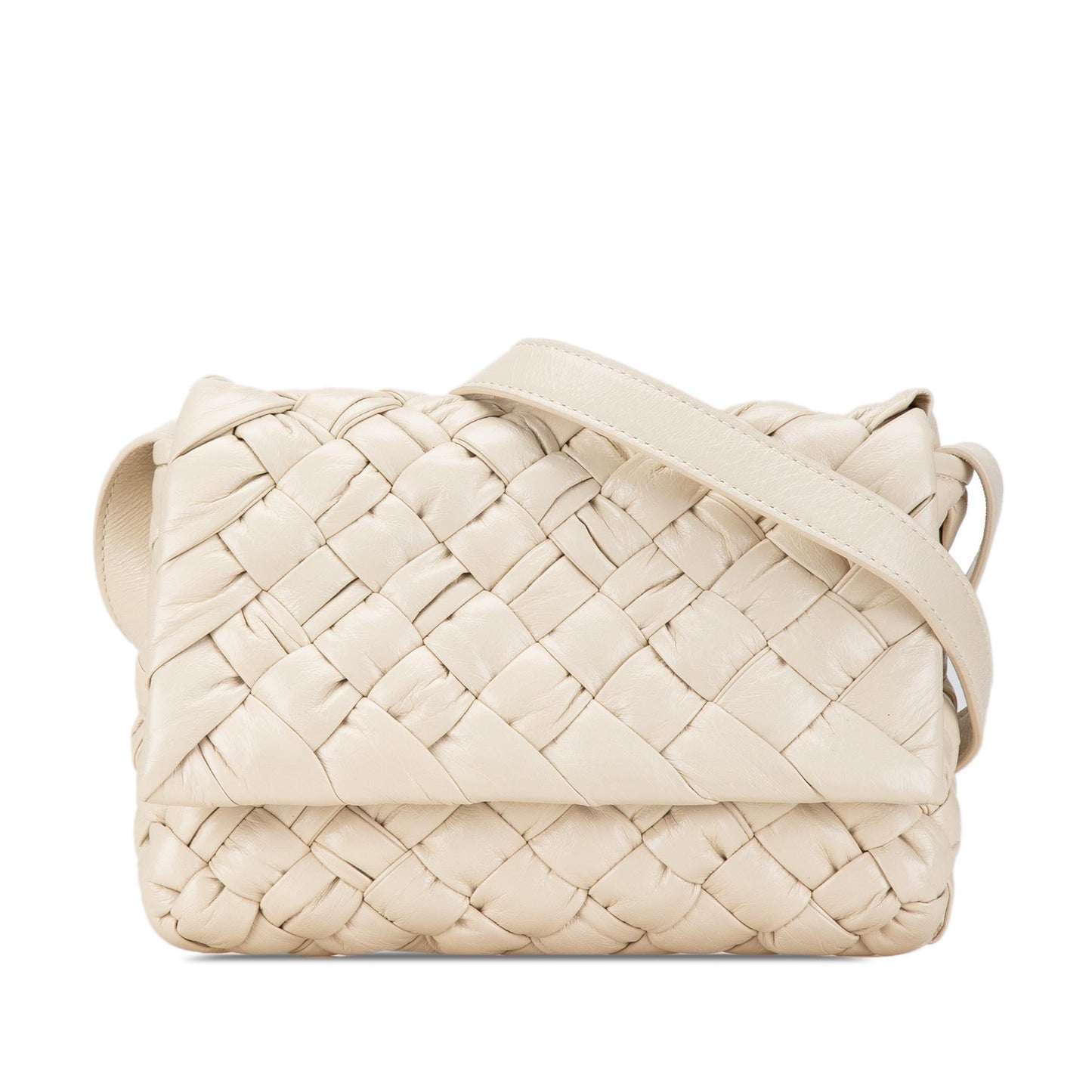 Luxury Bottega Veneta Small Intrecciato Rumple Messenger Bag (SHG-N7USVX)