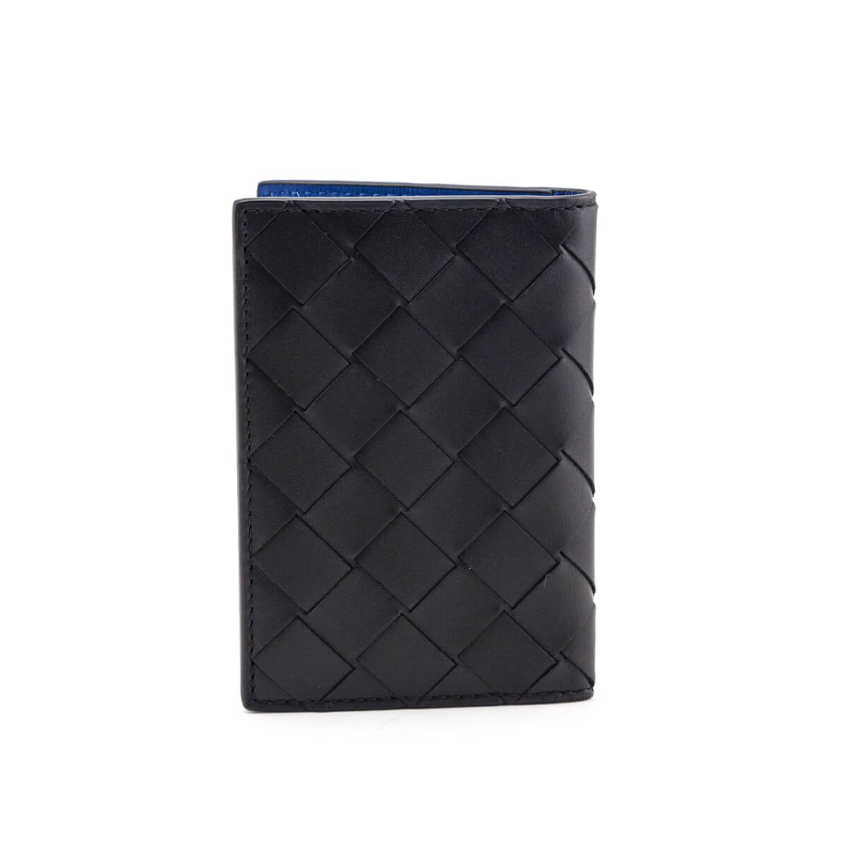 Luxury Bottega Veneta Ardoise & Deep Pacific Nappa Intrecciato Flap Card Case