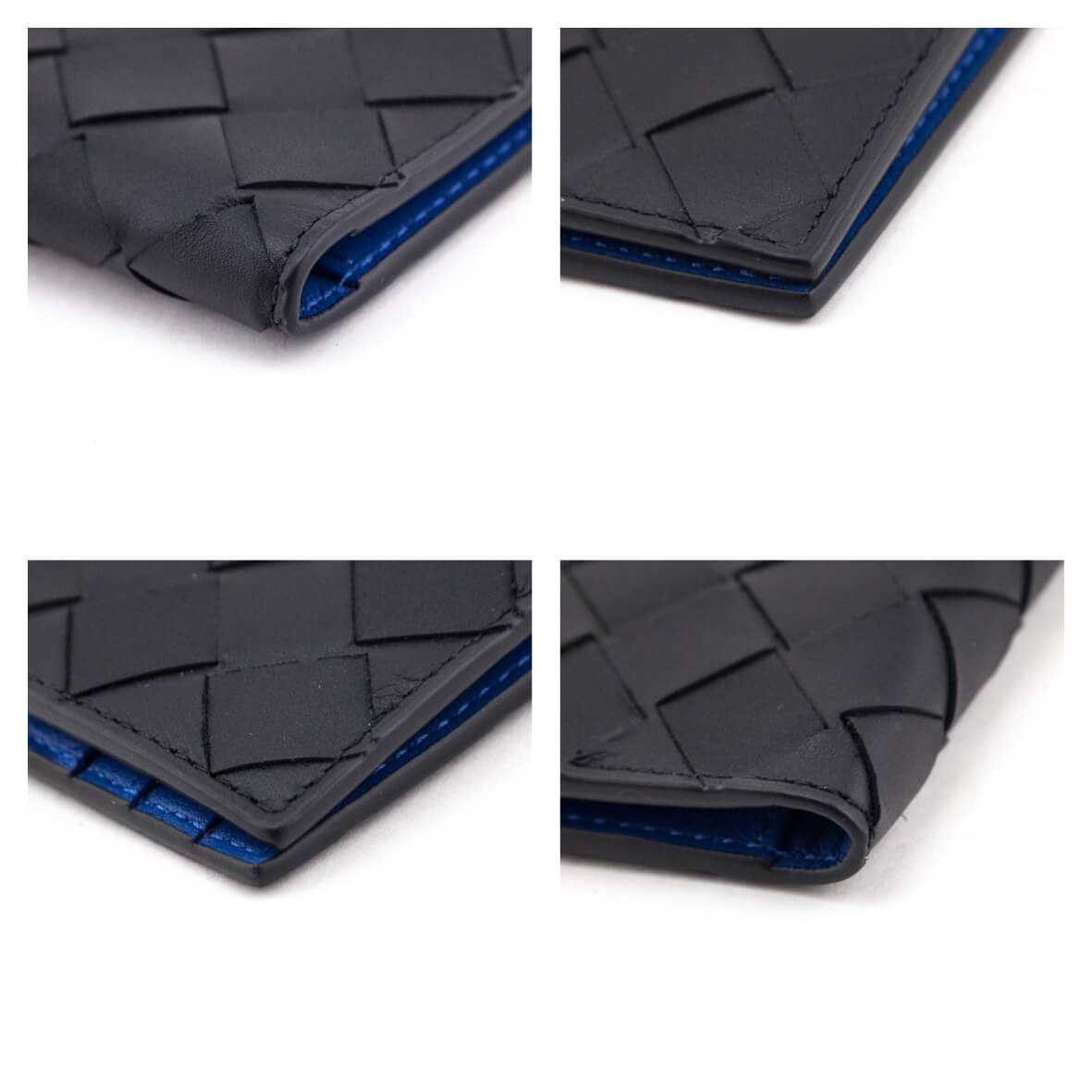 Luxury Bottega Veneta Ardoise & Deep Pacific Nappa Intrecciato Flap Card Case