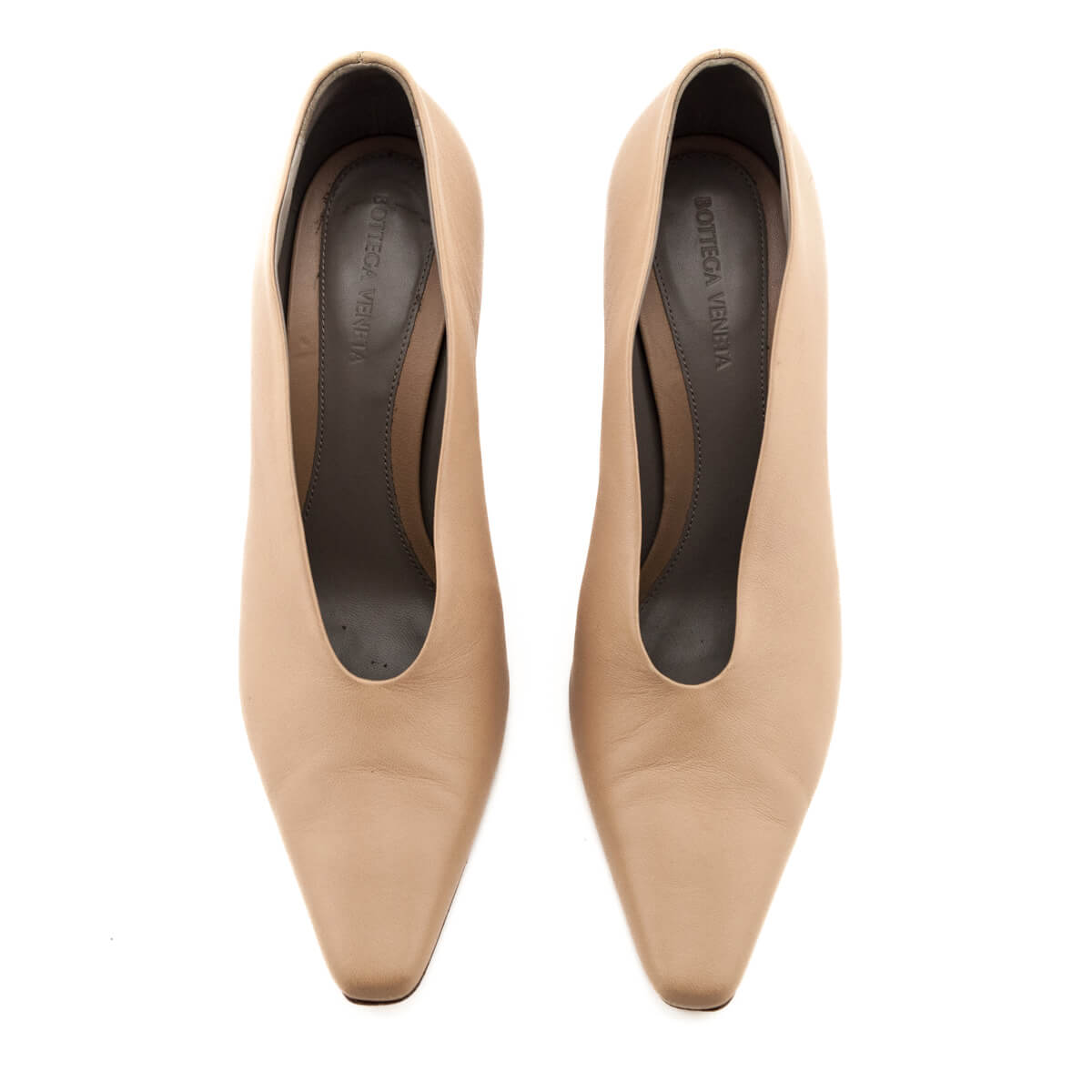 Luxury Bottega Veneta Beige Almond Pumps Size US 10  | EU 40