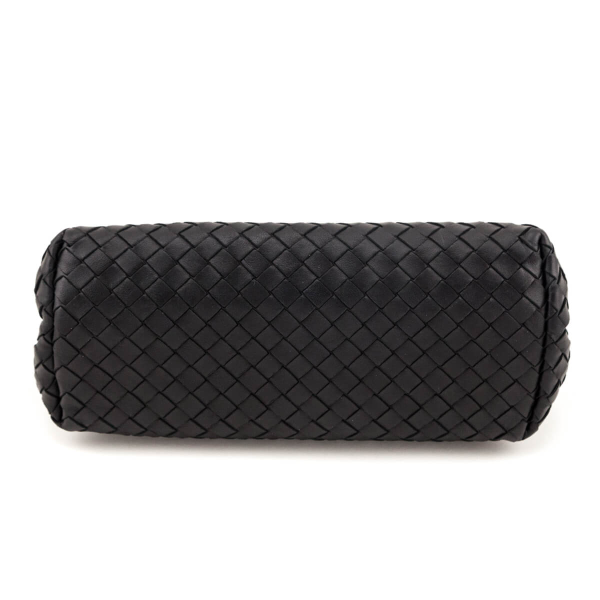 Luxury Bottega Veneta Black Nappa Intrecciato Flap Clutch