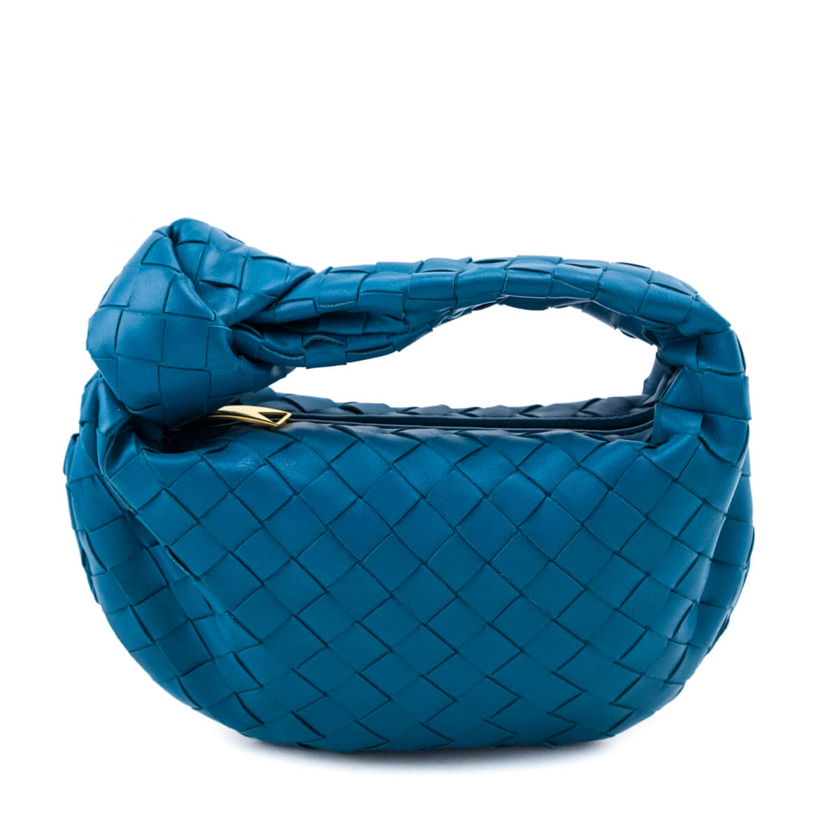 Luxury Bottega Veneta Blue Nappa Intrecciato Mini Jodie