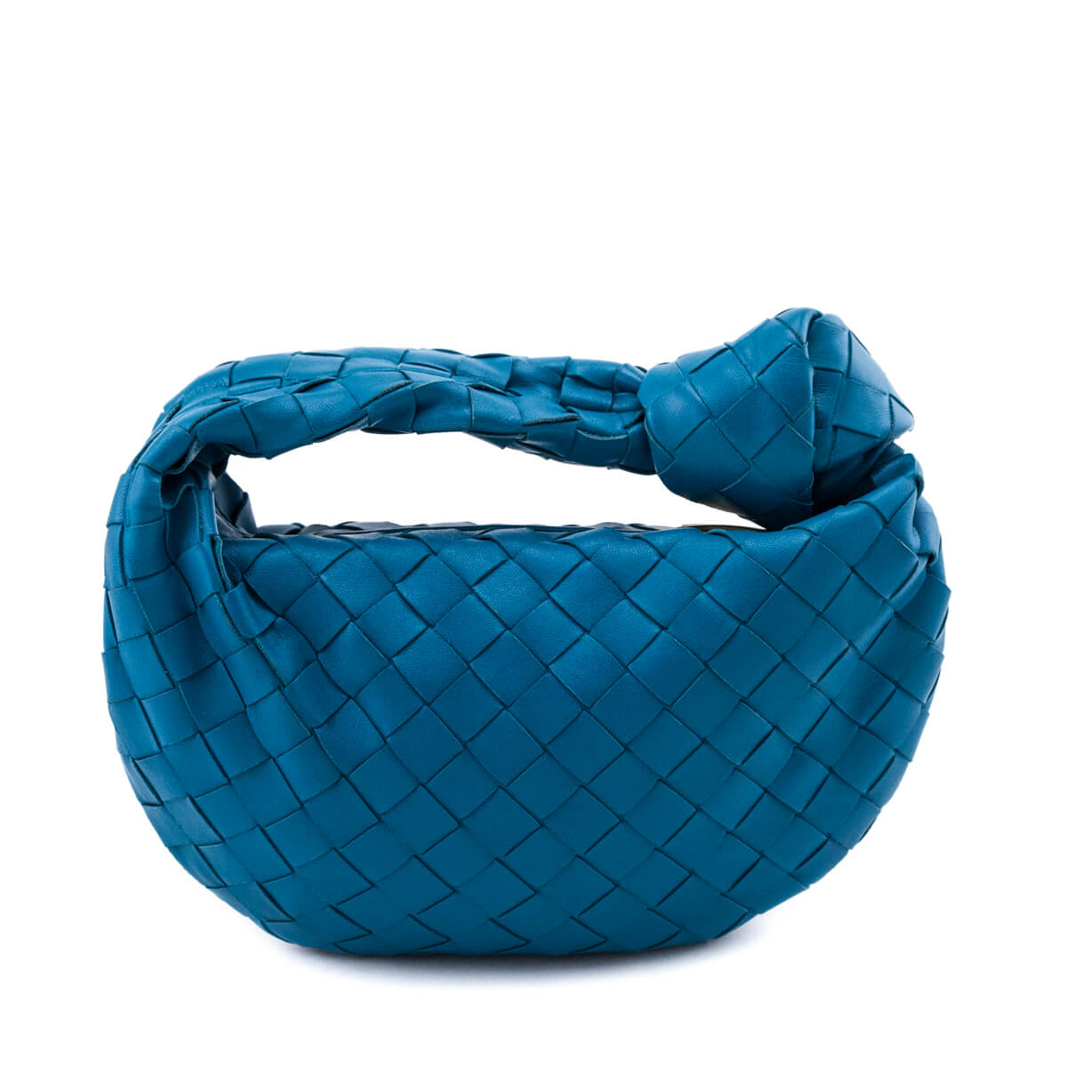 Luxury Bottega Veneta Blue Nappa Intrecciato Mini Jodie