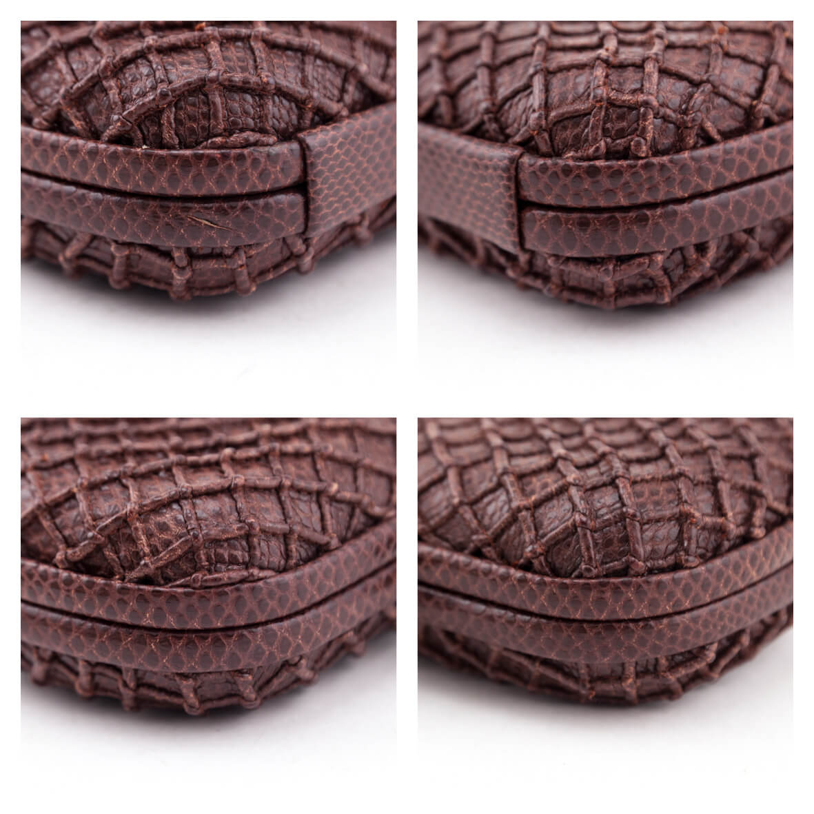 Luxury Bottega Veneta Burgundy Karung Intrecciato Knot Clutch