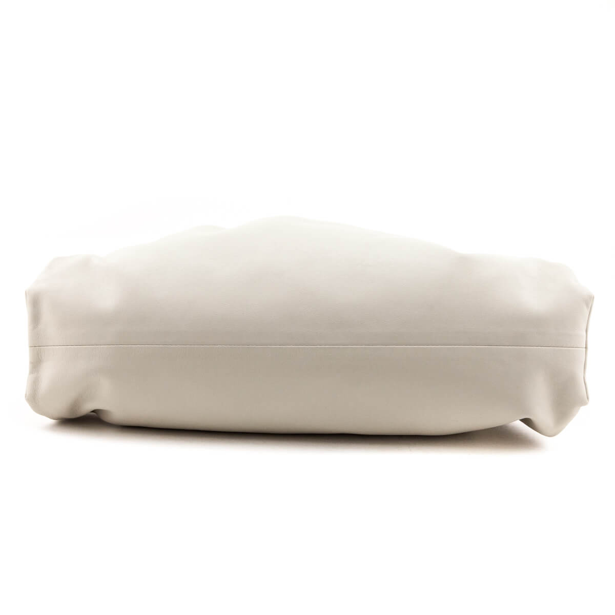 Luxury Bottega Veneta Chalk Smooth Butter Calf The Pouch Oversized Clutch