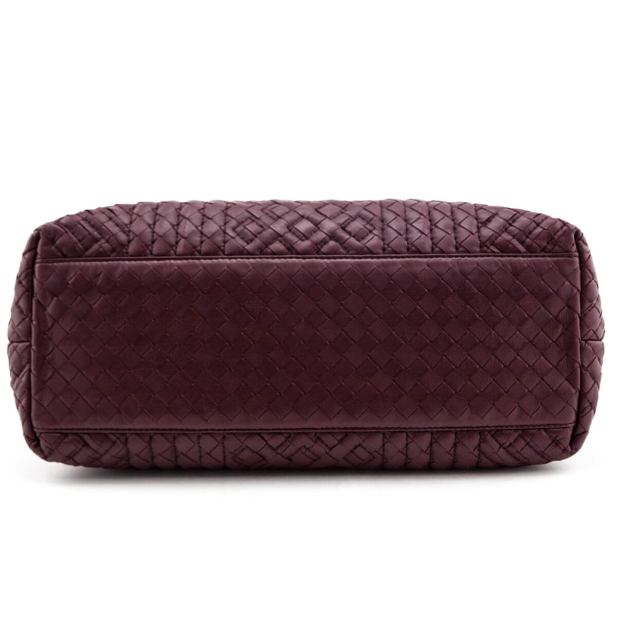 Luxury Bottega Veneta Dark Red Calfskin Boutis Intrecciato Tote