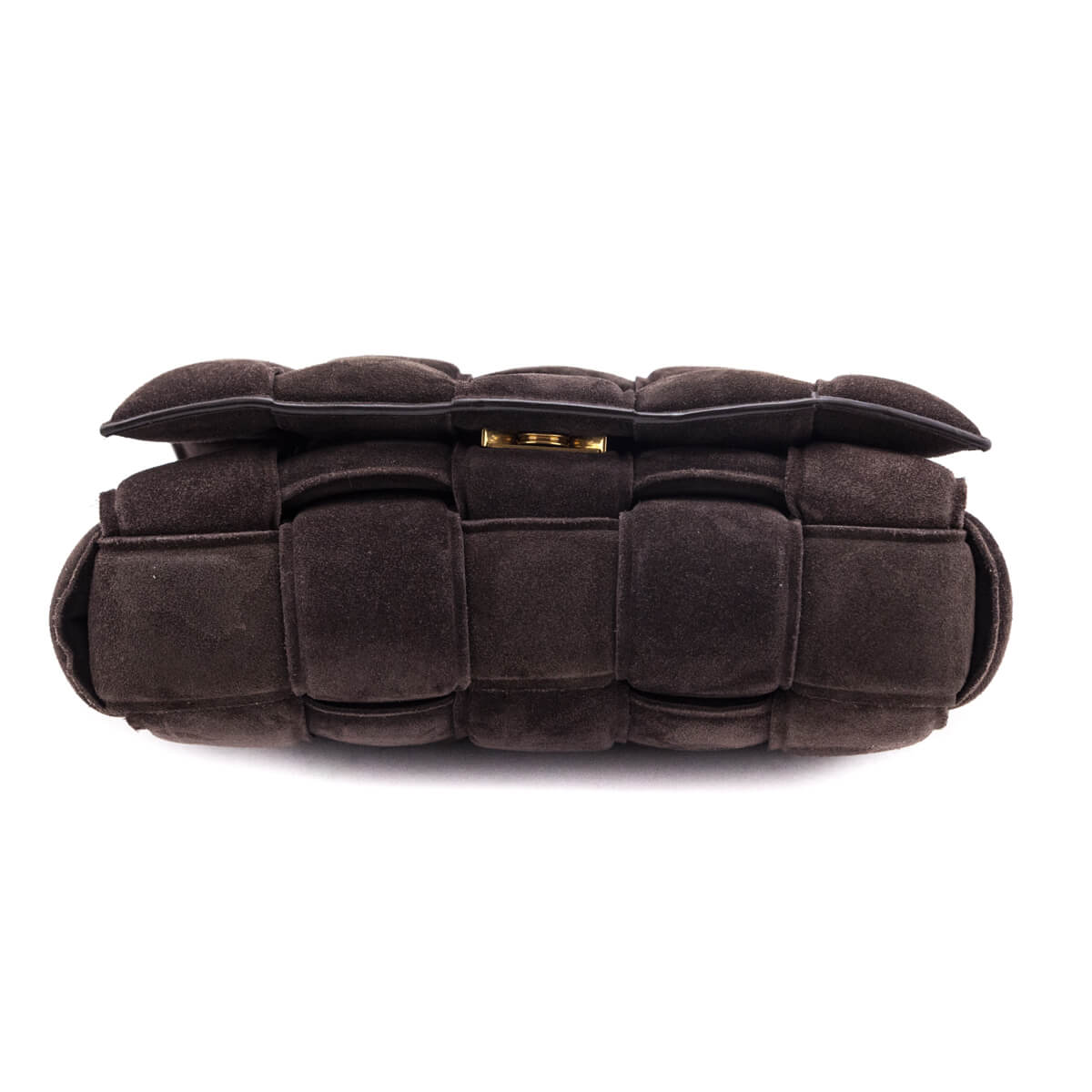 Luxury Bottega Veneta Fondant Suede Maxi Intreccio Padded Chain Cassette Bag