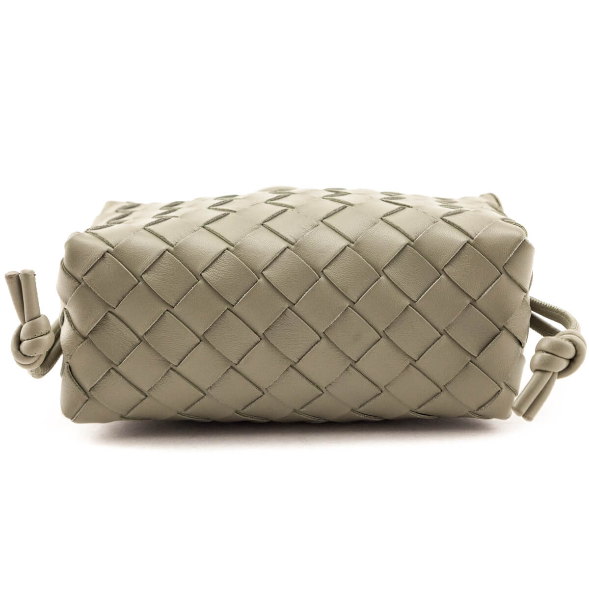 Luxury Bottega Veneta Travertine Nappa Intrecciato Mini Loop Bag